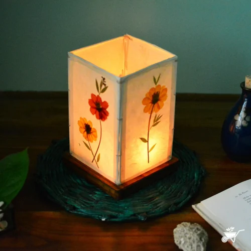 Vivacious Hue Pressed Flower Candleshade