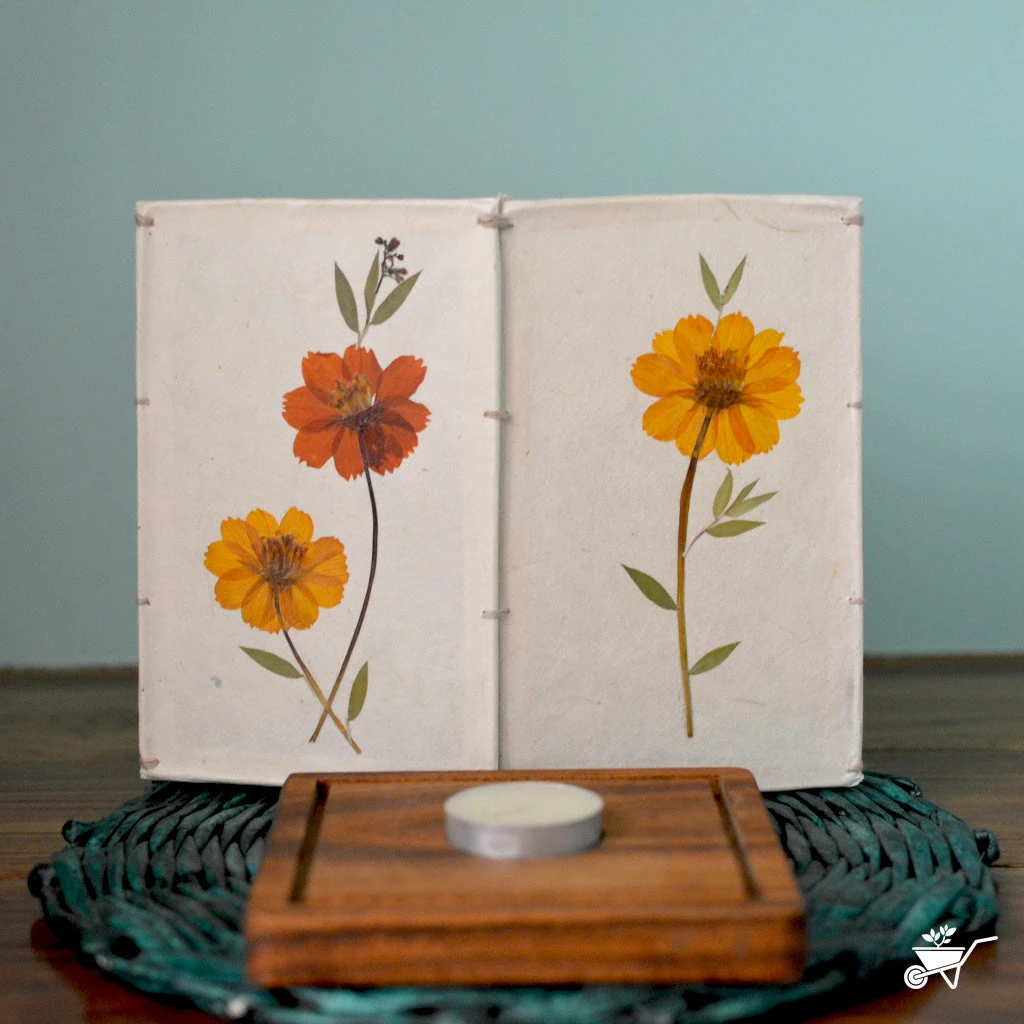 Vivacious Hue Pressed Flower Candleshade 4 Vivacious Hue Pressed Flower Candleshade - Image 4