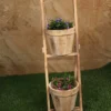 2 Tier Flower Stands In Wood