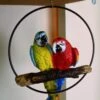 Two Parrot In Ring For Hanging