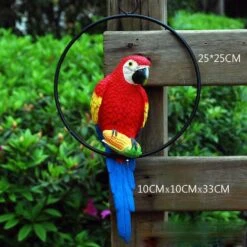 Red Parrot In Ring For Hanging