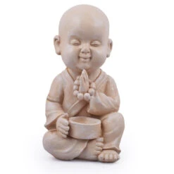 Wonderland Buddha/Monk/Statue With Beads For Home, Garden, Living Room, Balcony Decor Decoration, Gift -Plant Life Decor Shop WNG17103 1 1