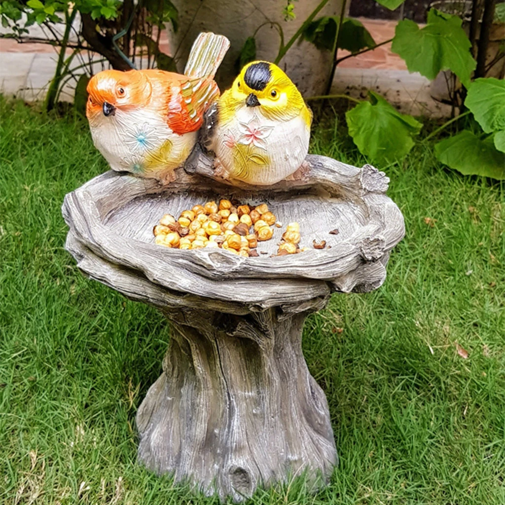 Wonderland Bird Feeder With Two Birds & Stand (Bird Bath, Home Decoration, Garden Birds, Balcony, Garden Decor) 1 Wonderland Bird Feeder With Two Birds & Stand (Bird Bath, Home Decoration, Garden Birds, Balcony, Garden Decor)