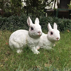 Wonderland Pair Of Rabbit Decoration ( Garden Decor , Home Decor , Gifting )