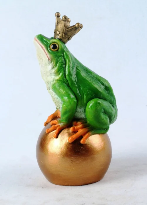 King Frog On Golden Ball