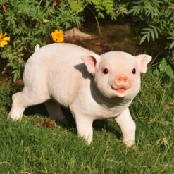 Set Of 2 : Cute Piggy Standing & Sitting Resin Decor -Plant Life Decor Shop WNG2969400 800 3