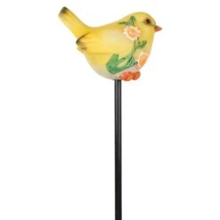 Set Of 4 Beautiful Resin Bird Sticks -Plant Life Decor Shop WNG360049o 14
