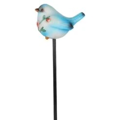 Set Of 4 Beautiful Resin Bird Sticks -Plant Life Decor Shop WNG360049o 6