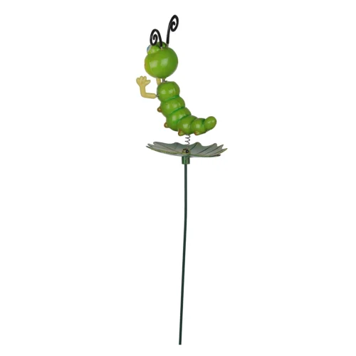 Caterpillar Garden Stake On Leaf (SET Of 2) 11 Caterpillar Garden Stake On Leaf (SET Of 2) -Plant Life Decor Shop WNG6032A 5caterpillarNewo 4