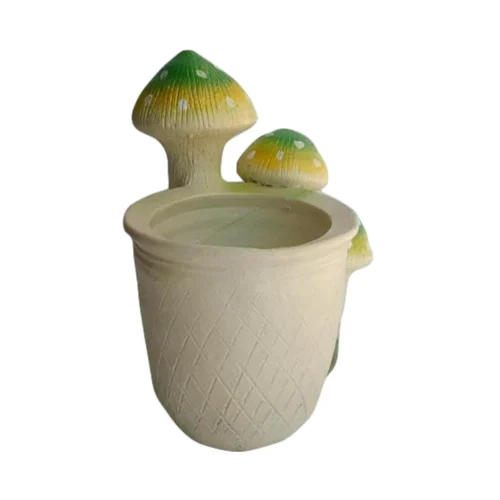 Planter With 3 Green Mushroom Planter -Plant Life Decor Shop WNG MUSHROOM WITH POT G