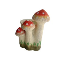 Planter With 3 Red Mushroom Planter -Plant Life Decor Shop WNG MUSHROOM WITH POT R 6