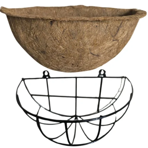 Coir Basket Wall Mounted-Set Of 2 8 Coir Basket Wall Mounted-Set Of 2 -Plant Life Decor Shop Wall Mounted Coir basket