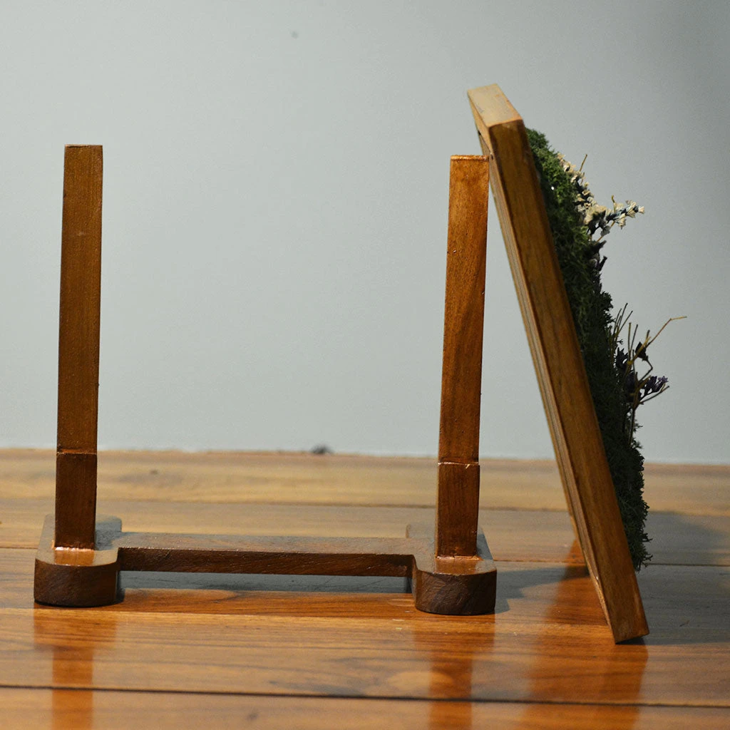 Wily Magenta Tabletop Preserved Moss Frame With Stand 4 Wily Magenta Tabletop Preserved Moss Frame With Stand - Image 4