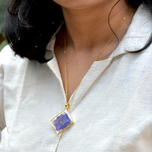 Wisteria Whispers Real Dried Flower Necklace -Plant Life Decor Shop Wisteria Whispers 3