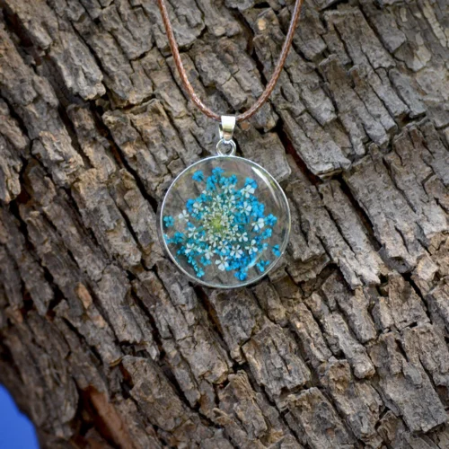 A Briny Splash Real Dried Flower Necklace