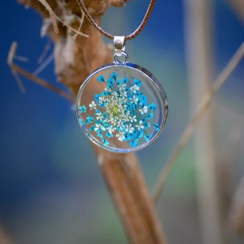 A Briny Splash Real Dried Flower Necklace -Plant Life Decor Shop a briny splash 3