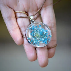 A Briny Splash Real Dried Flower Necklace -Plant Life Decor Shop a briny splash 4