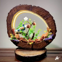 A Peacock's Call LED Decor With Stand Zen Garden