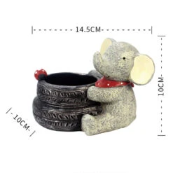 Baby Elephant Resin Succulent Pot -Plant Life Decor Shop baby elephant resinpot 2