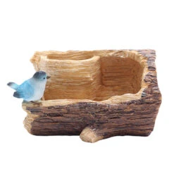 Bird On A Bark Resin Succulent Pot 7 Bird On A Bark Resin Succulent Pot -Plant Life Decor Shop bird on a bark 4