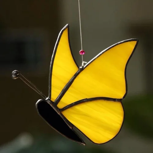Suncatcher 2D Butterflies -Plant Life Decor Shop black yellow