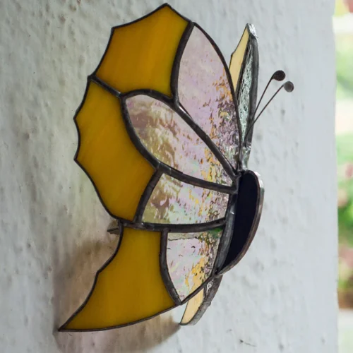 Wall Butterfly Tea Light Holder 11 Wall Butterfly Tea Light Holder -Plant Life Decor Shop black yellow 1