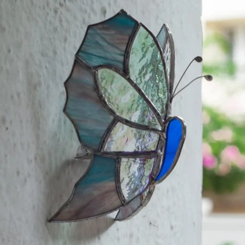 Wall Butterfly Tea Light Holder 12 Wall Butterfly Tea Light Holder -Plant Life Decor Shop blue skyblue 1