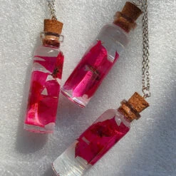 Bougainvillea Vial Real Dried Flower Necklace -Plant Life Decor Shop bougainvillea vial 3
