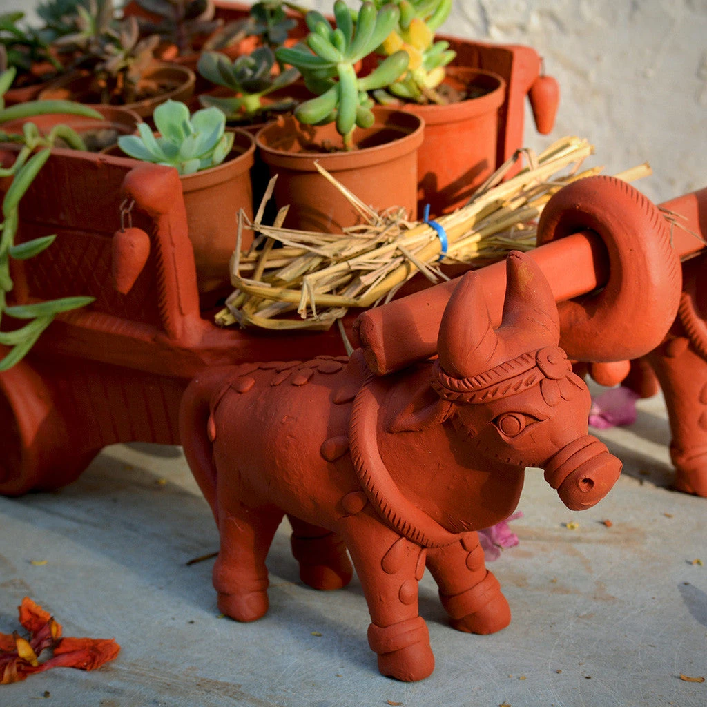 Bullock Cart Pot Stand 5 Bullock Cart Pot Stand - Image 5