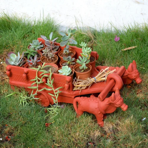 Bullock Cart Pot Stand -Plant Life Decor Shop bullock stand 6