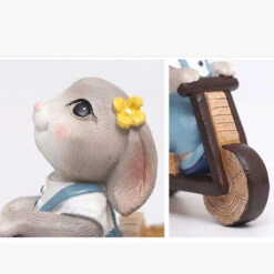 Bunny Riding Cycle Resin Succulent Pot -Plant Life Decor Shop bunny riding cycle 3