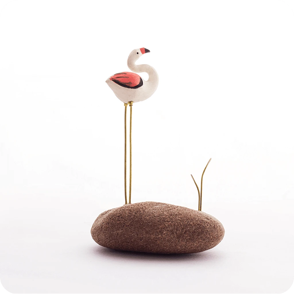 Pebble Decor - Flamingo (Standing) 1 Pc 2 Pebble Decor - Flamingo (Standing) 1 Pc - Image 2