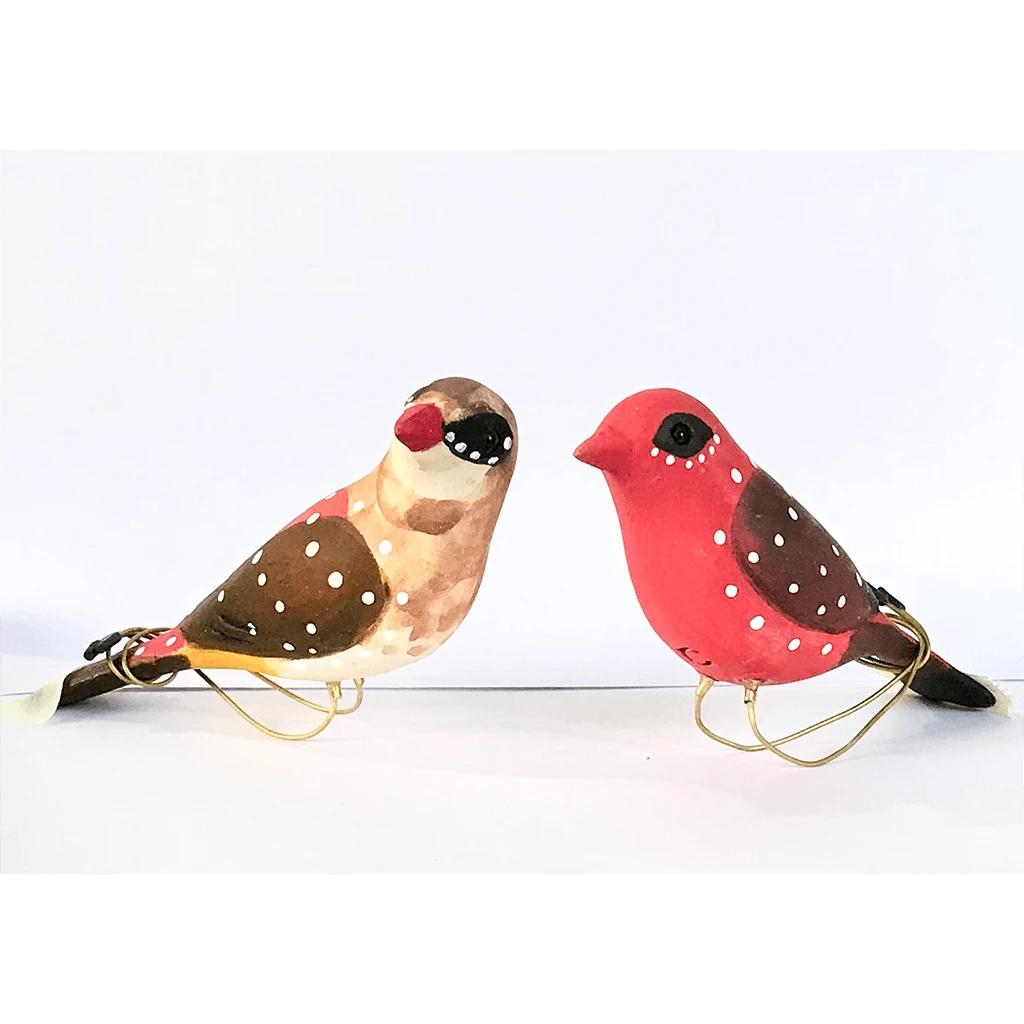 Peppy Pops - Red Munia (A Pair) 1 Peppy Pops - Red Munia (A Pair)