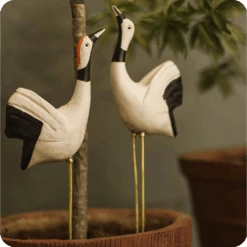 Plant Poker Sarus Crane - Garden Stick (Pair) -Plant Life Decor Shop cc pp sc 2