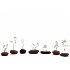 Pebble Paper Weight - Brass Bends