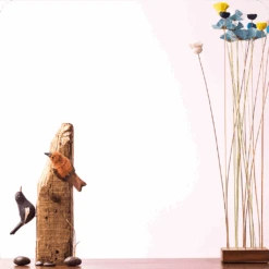 Exotic Indian Robin Wooden Base Table Tops -Plant Life Decor Shop cc tt ir 11