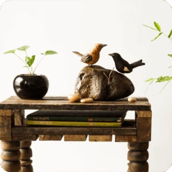 Exotic Indian Robin Stone Base Table Tops -Plant Life Decor Shop cc tt ir 12