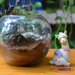 Miniature Cute Llama Sitting Decor -Plant Life Decor Shop cute llama sitting 3