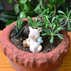 Miniature Cute Pig Relaxing Decor -Plant Life Decor Shop cute pig relaxing 3