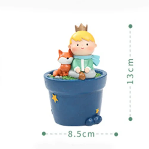 Cute Prince Sitting With Fox Resin Succulent Pot 5 Cute Prince Sitting With Fox Resin Succulent Pot -Plant Life Decor Shop cute prince Sitting with fox 3