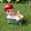 Miniature Cute Boy In Bathtub Decor