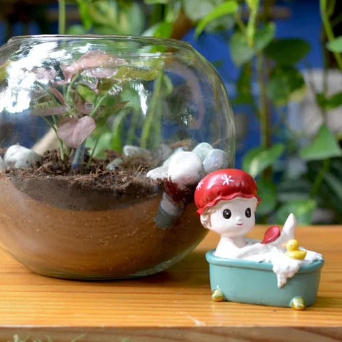 Miniature Cute Boy In Bathtub Decor 7 Miniature Cute Boy In Bathtub Decor -Plant Life Decor Shop cuteboy bathtub 4