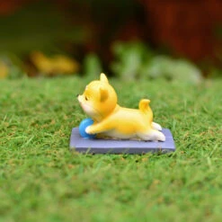 Miniature Yoga Corgi Dog – Cute Resin Decor For Desks & Fairy Gardens -Plant Life Decor Shop cutedog yoga 2