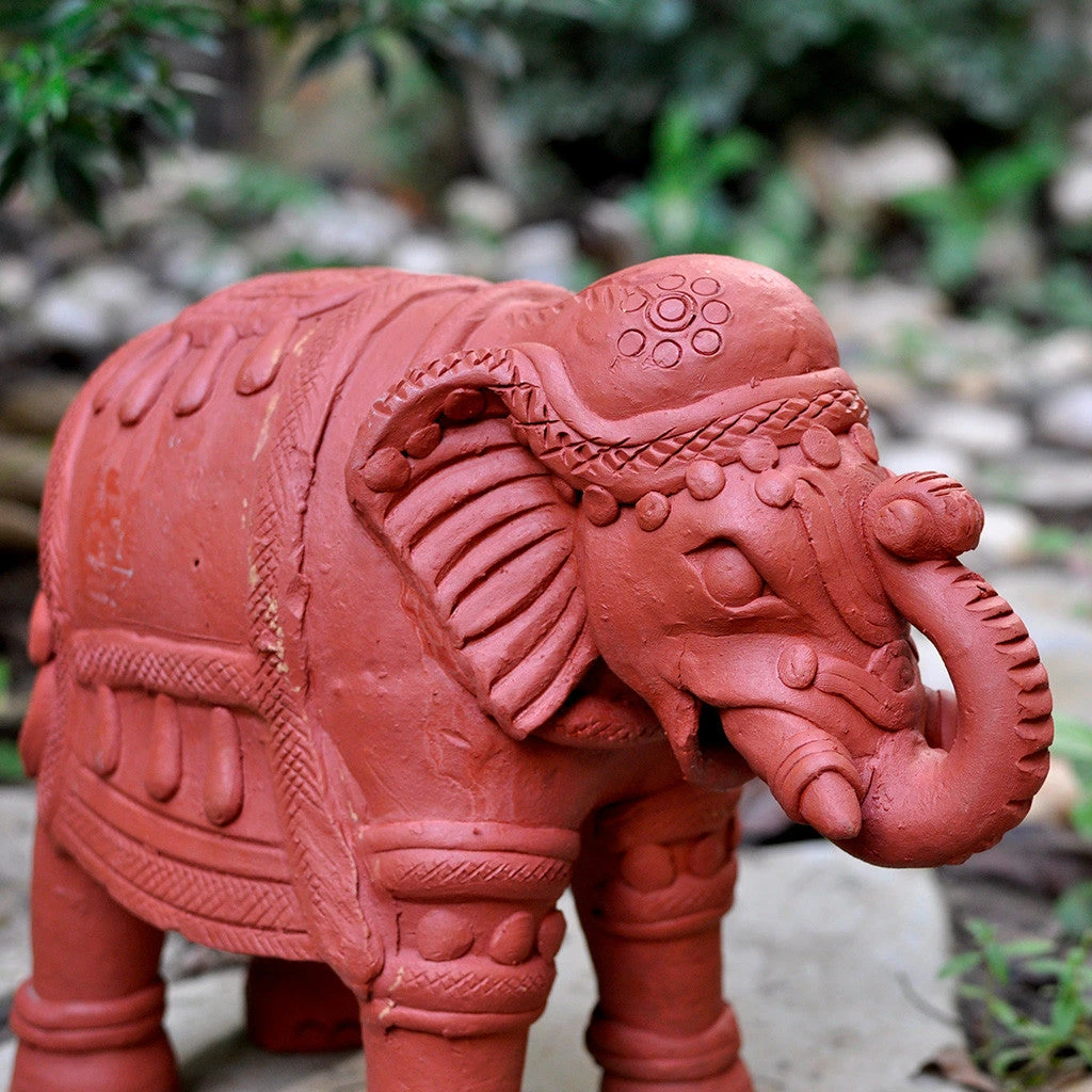 Decorative Terracotta Elephant Small Decor 1 Decorative Terracotta Elephant Small Decor