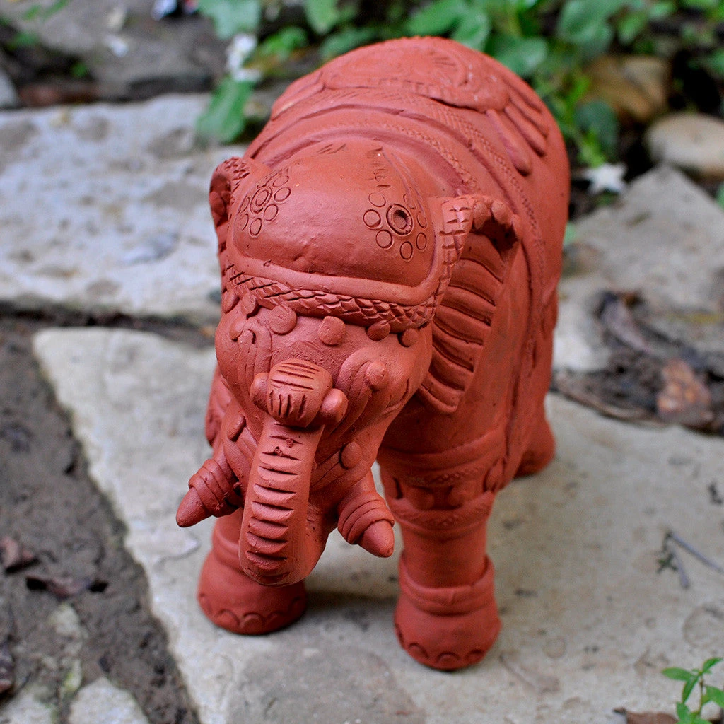 Decorative Terracotta Elephant Small Decor 3 Decorative Terracotta Elephant Small Decor - Image 3