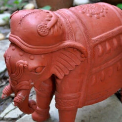 Decorative Terracotta Elephant Decor -Plant Life Decor Shop elephant decor big 3