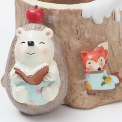 Fat Hedgehog Reading Stories Resin Succulent Pot -Plant Life Decor Shop fat hedgehog Reading Story 3