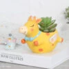 Cute Flying Giraffe Resin Succulent Pot