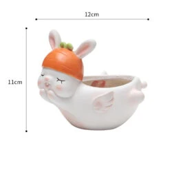 Cute Flying Rabbit Resin Succulent Pot -Plant Life Decor Shop flying rabbit 3