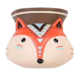 Hanging Tribal Fox Resin Succulent Pot -Plant Life Decor Shop hanging tribal fox 1